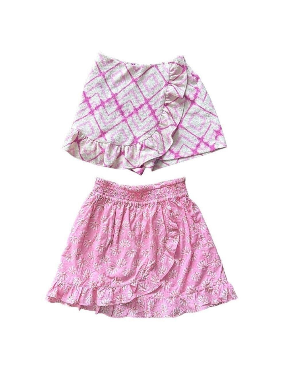 Zara / J.Crew Crewcuts Skirt Skort Girl Bundle Ruffled Pink Medium Size 8